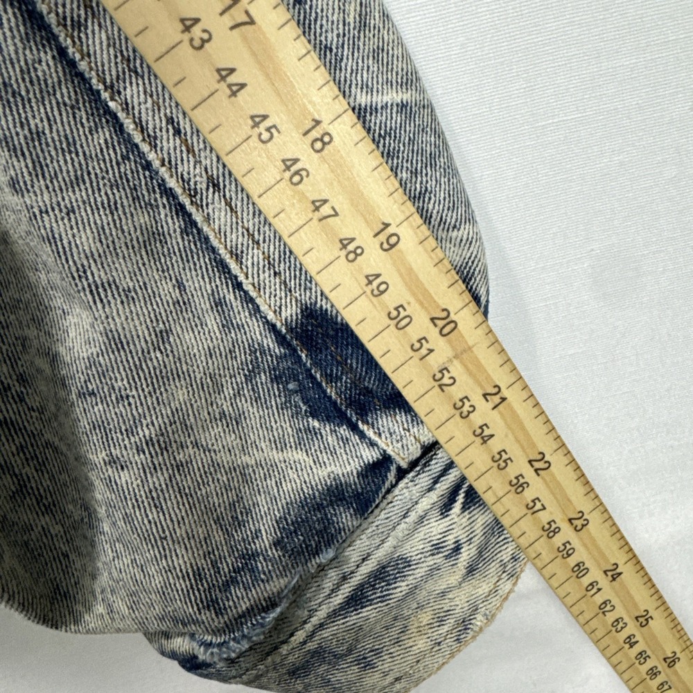 VTG RARE  40s Wild Blues Denim Design  Lined Jacket  Distressed Rivets Acid Wash - Picture 10 of 14